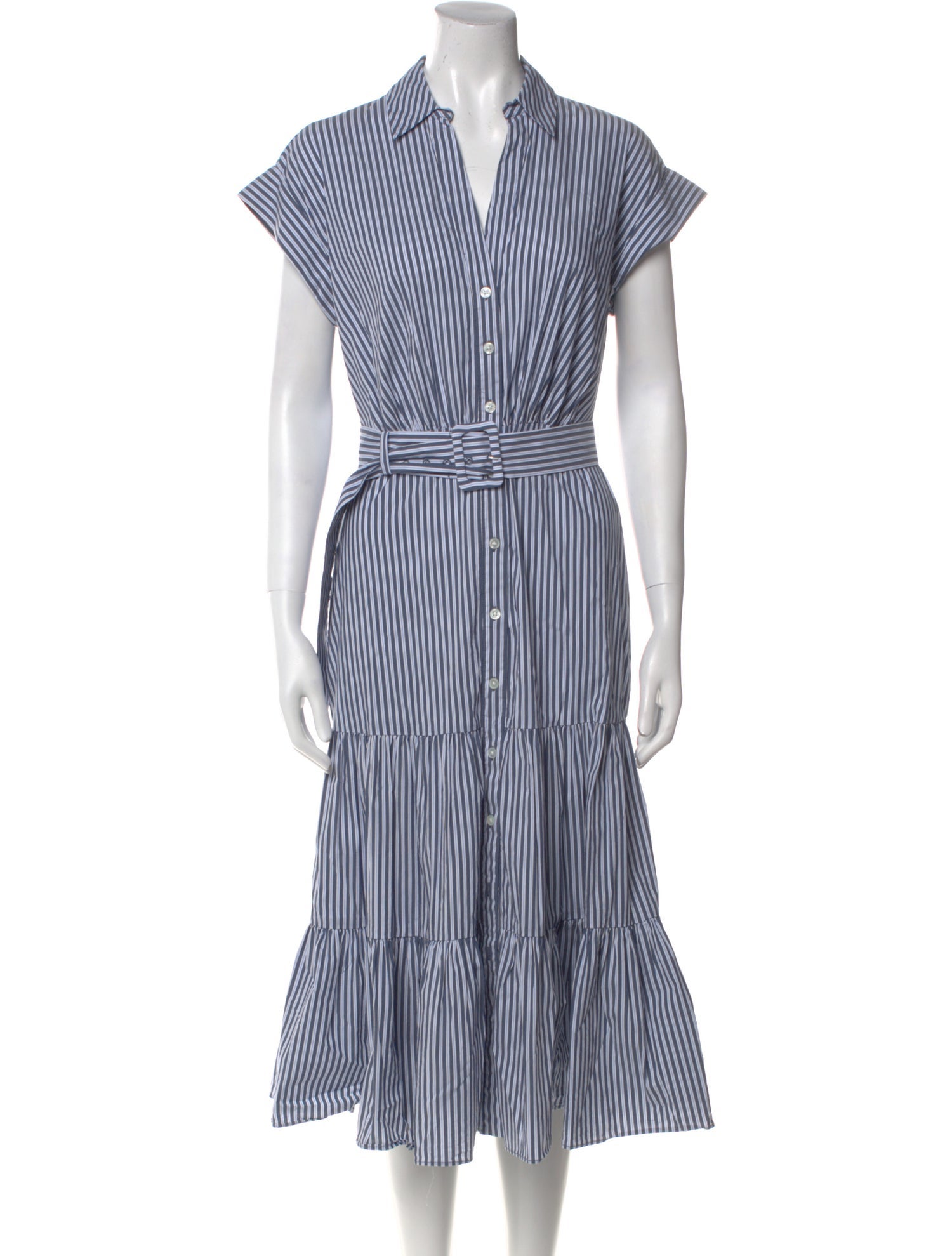 Veronica Beard Striped Midi Length Dress
